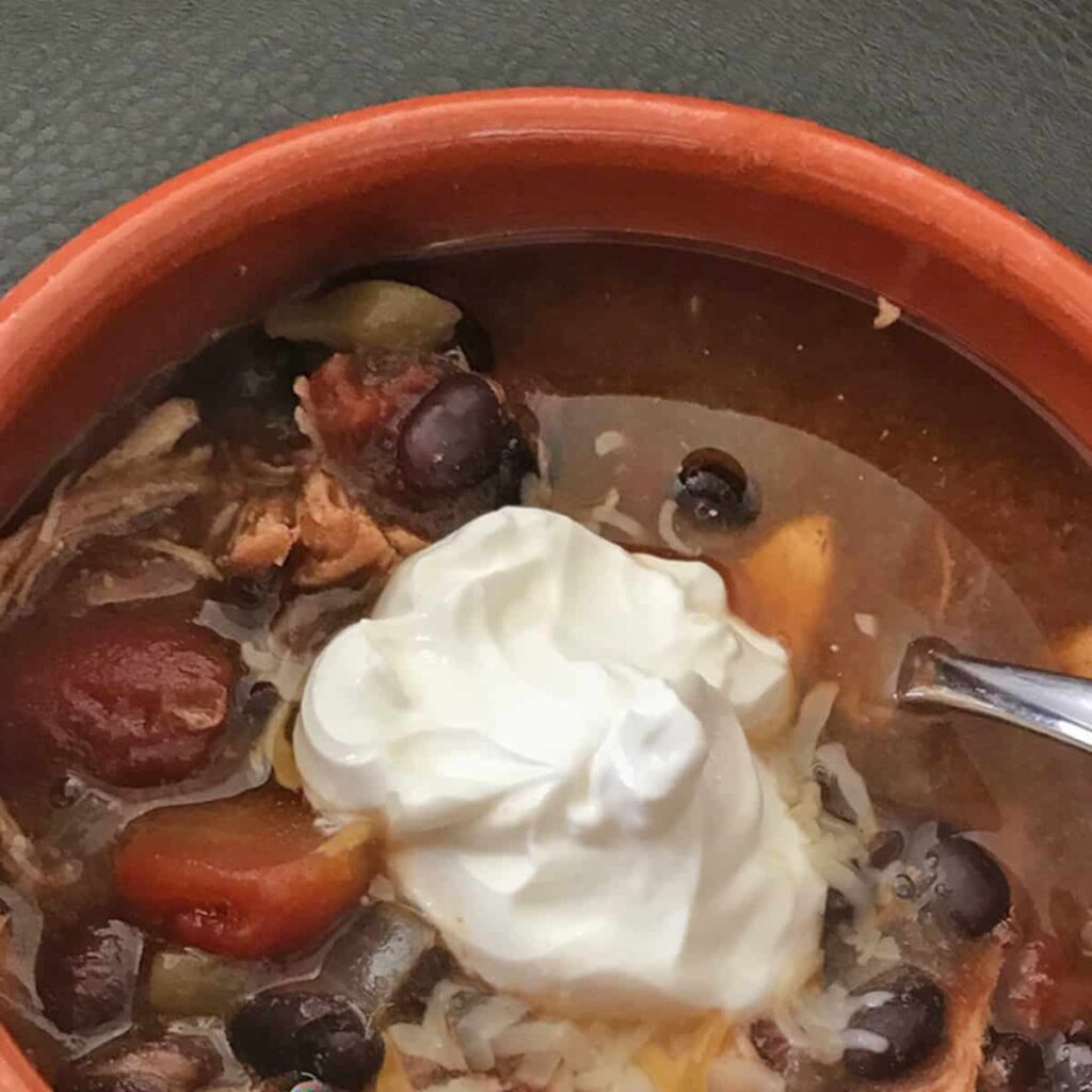 Chicken Chili Instant Pot Recipe Square image