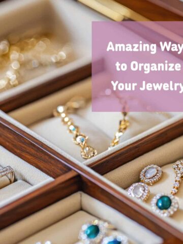 jewelry boxes in drawer with title at the top right - square image