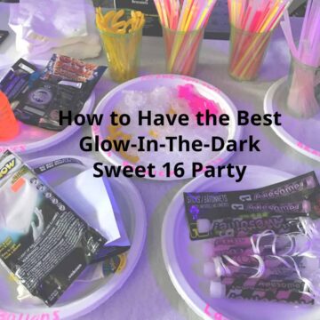 square image with a photo of my plate used to sort the different glow in the dark items