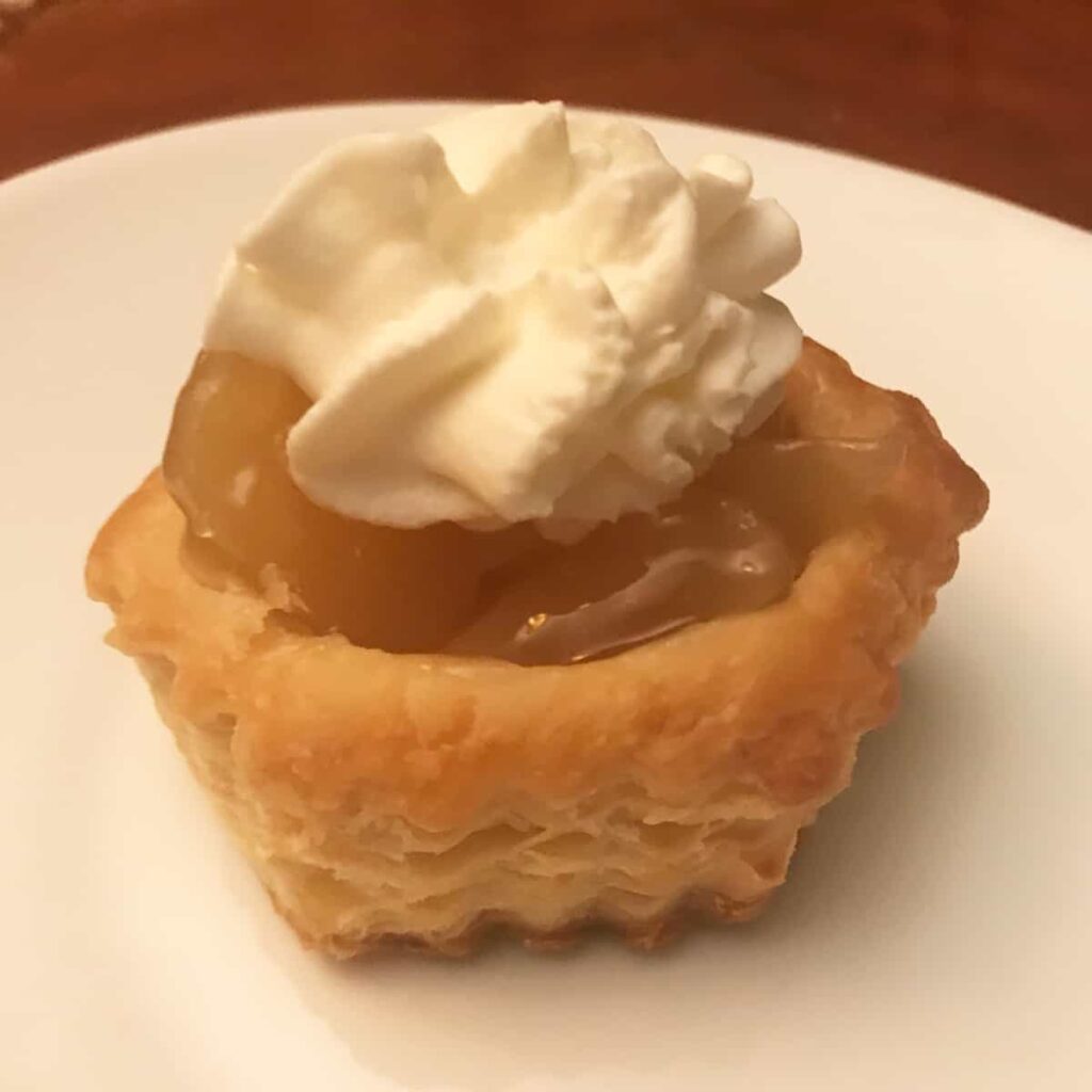 Apple Pie Puff Pastry Recipe on a plate square image
