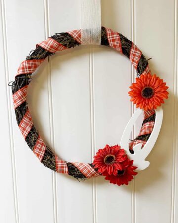 DIY Small Fall Grapevine Wreath Project - featured image by Sabrina's Organizing DIY