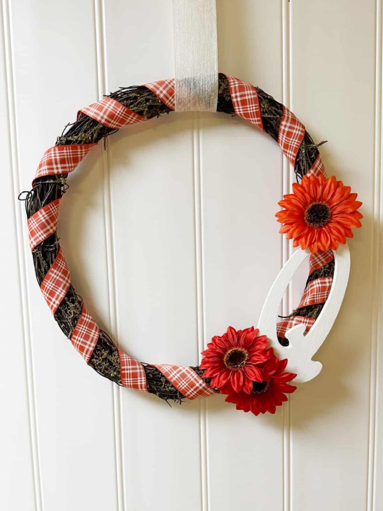 DIY Small Fall Grapevine Wreath Project - featured image by Sabrina's Organizing DIY