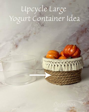 Upcycle Large Yogurt Container Idea - Featured image