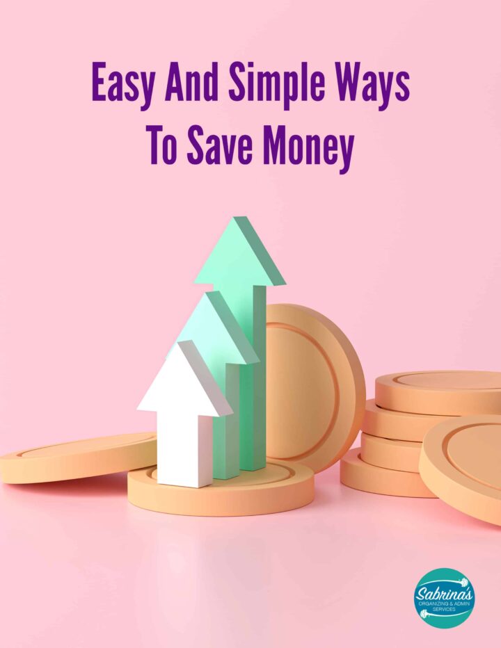 money coins pink background, arrows point up and name of post at the top right corner - pinterest image