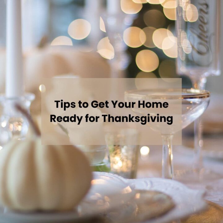 A table with a pumpkin on it with an overlay of the title of this post