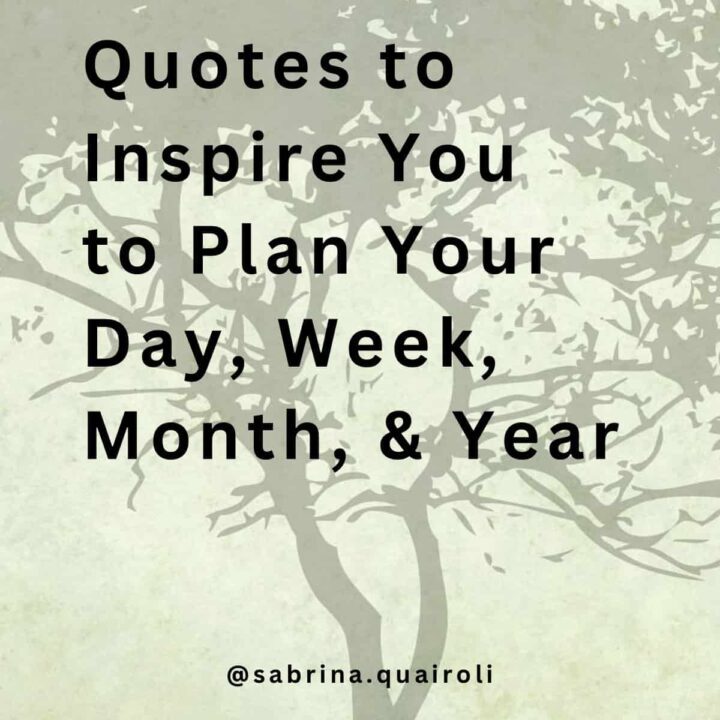 10 motivational quotes to inspire you to plan your day with a tree in the background - square image