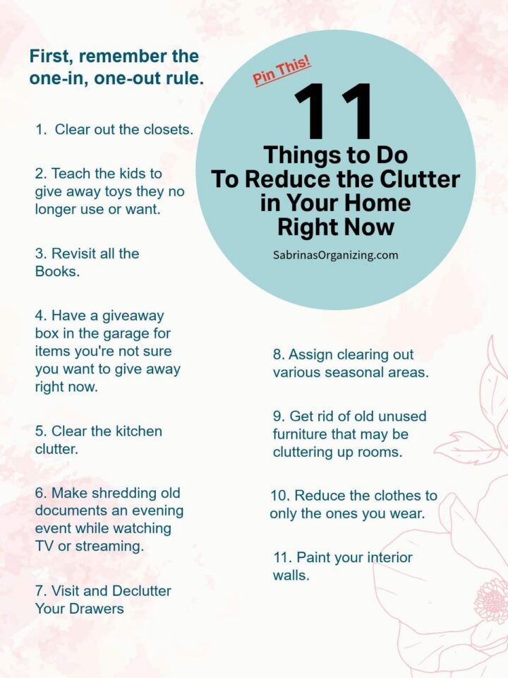 11 Things To Do To Reduce the Clutter Without Moving