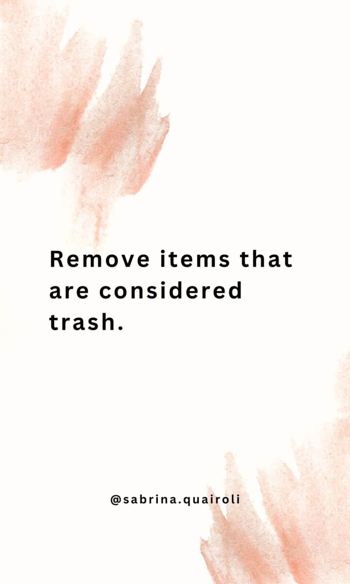Remove items that are considered trash - image