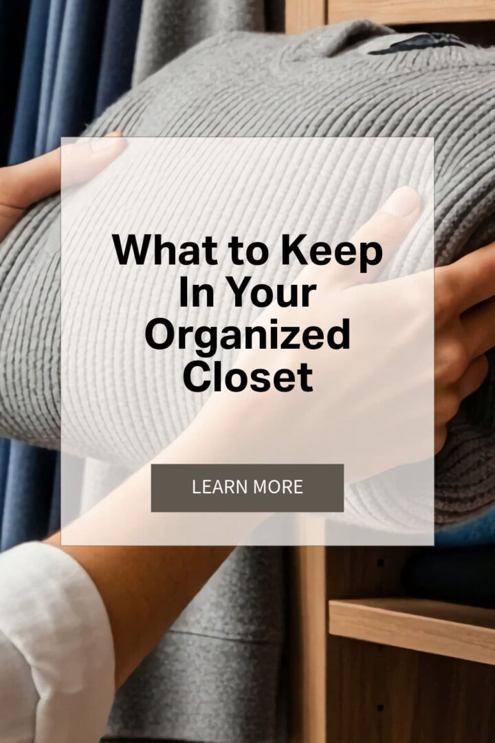 a person's hand touching a sweater - title of post at the center - pinterest size image