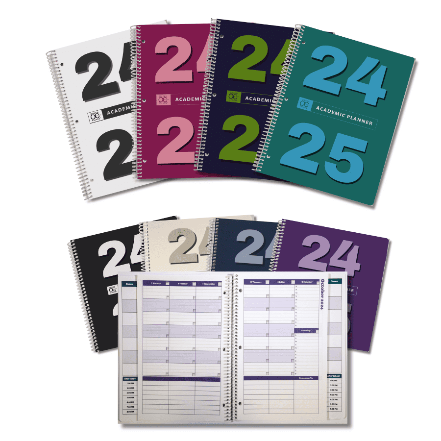 2024-2025 OOOC Planners in colors covers