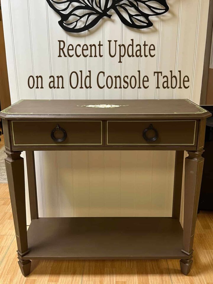 Recent Update on an Old Console table - rectangular image