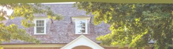 A picture of an older house - square image - title of the post is at the top center