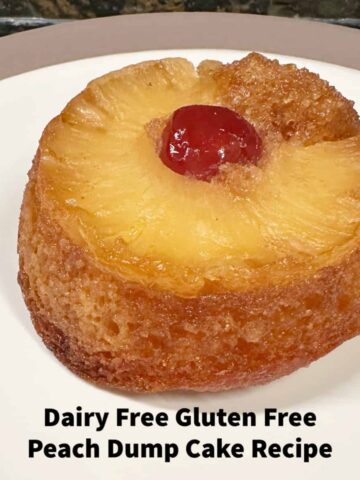 Gluten Free Dairy Free Pineapple Upside down Cupcake Recipe - Square image