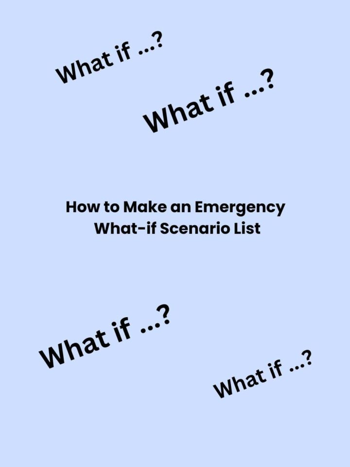 How to Make an Emergency What If Scenario List - Pinterest image