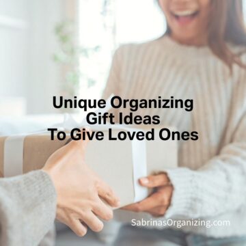 square image - title in the center - website name at the bottom right - a women receiving a present from another person.