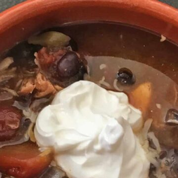 Chicken Chili Instant Pot Recipe in a bowl
