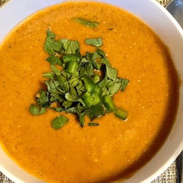 gazpacho soup recipe in a bowl