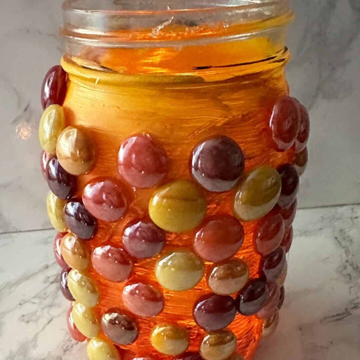 light up with an electric candle mason jar