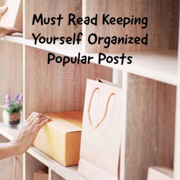 Cubby case with title of article overlaying on top