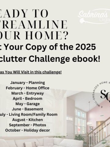 Ready to Streamline Your Home - Get this year's Declutter Challenge ebook for Free square image