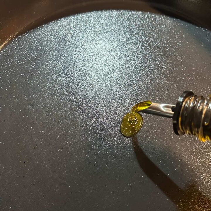 olive oil in skillet