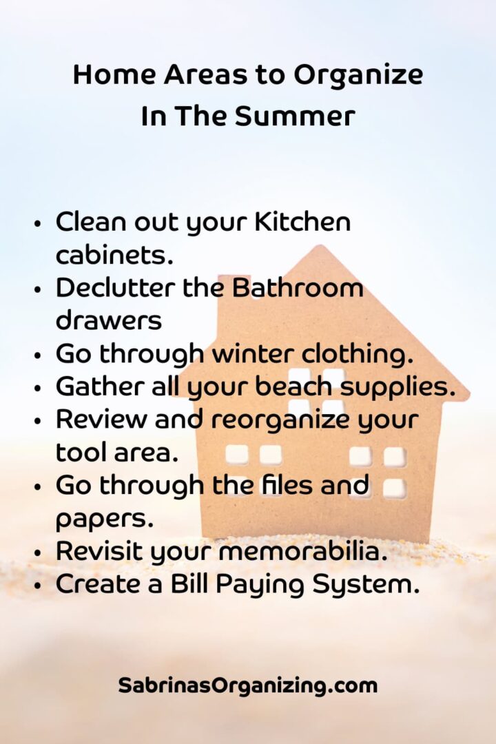 list of tasks to do in the summer to sstay organized from the post