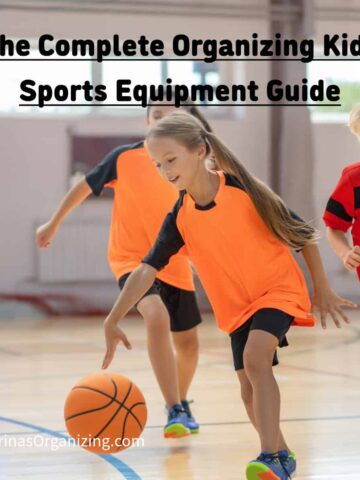 a young girl playing basketball - title of post at the top center - square image