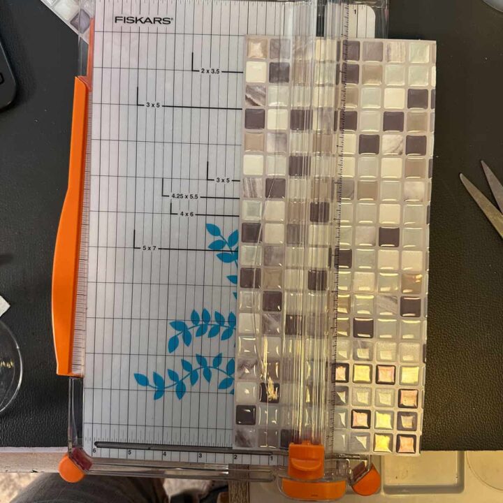 vinyl with the paper cutter in square image