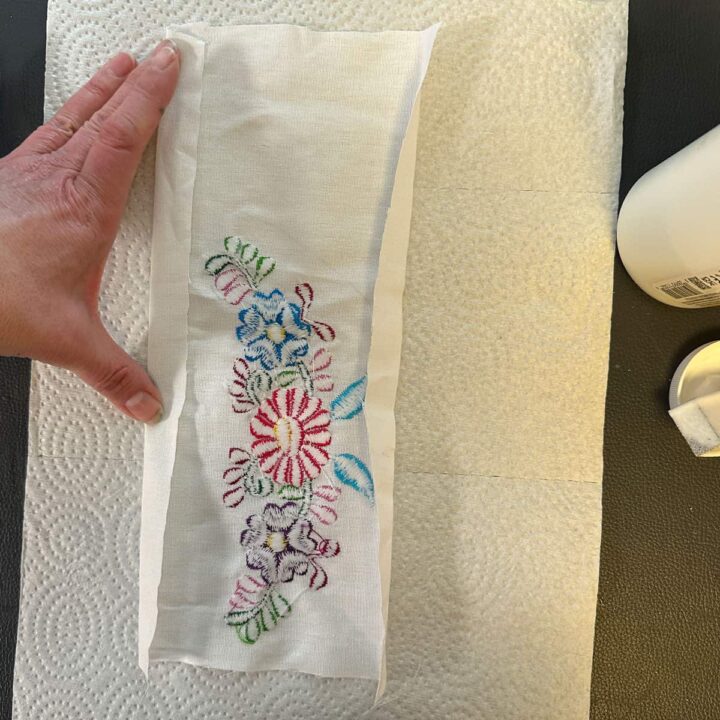 fold sides of fabric