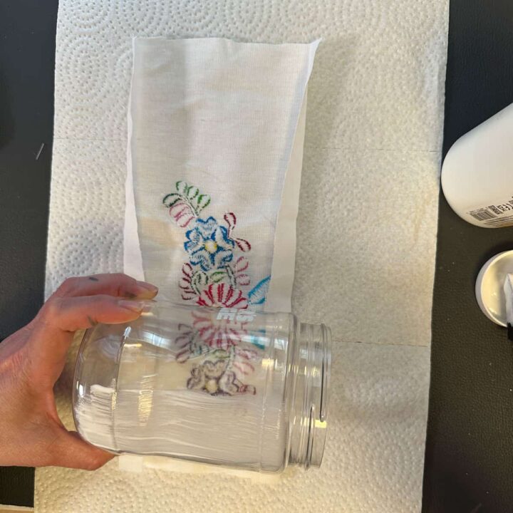 measure and make sure the top and bottom are folded the same with as the main part of the jar