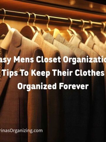 Closet with suits in it