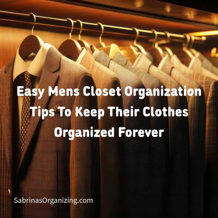 Closet with suits in it