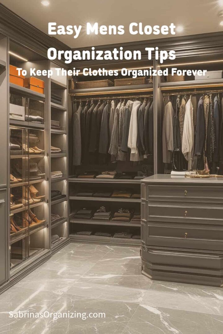 Closet for men - coats shoes organizing