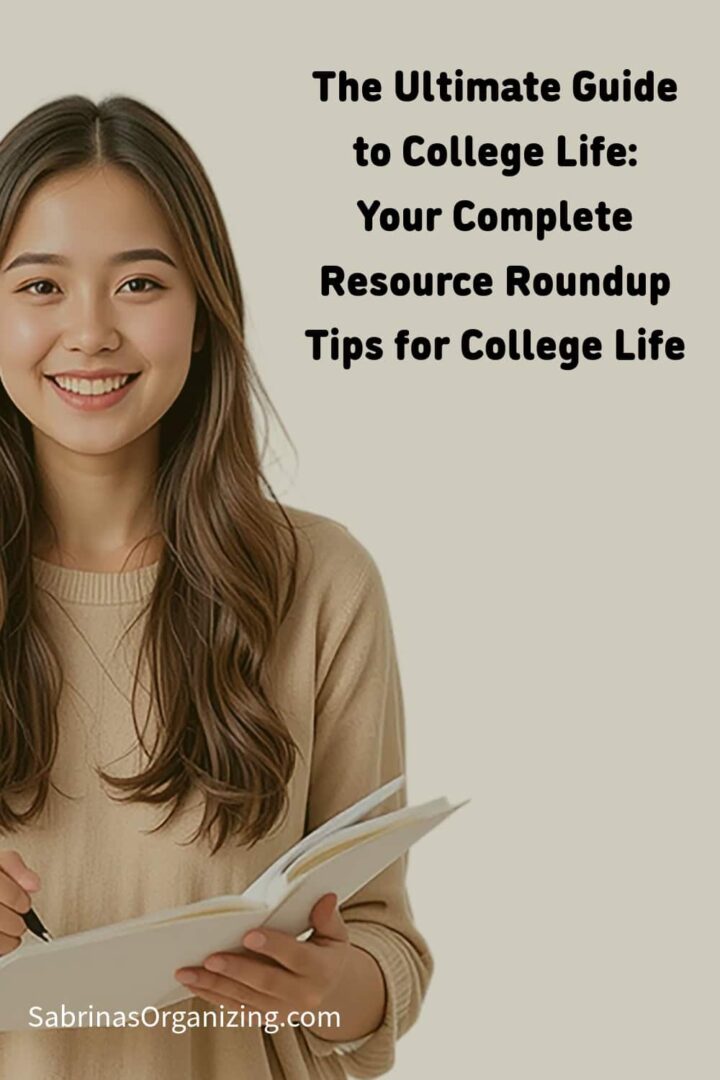 college student asian with paper in hands - title at the top right corner - pinterest size image