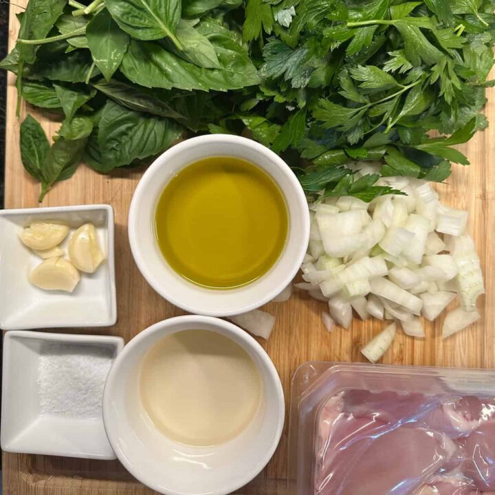 all the ingredients from this recipe listed in the post on a cutting board