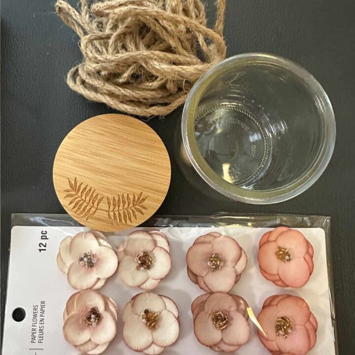 Supplies for this DIY craft project - list is on the blog post - square image