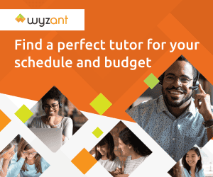 Wyzant ad - Find a perfect tutor for your schedule and budget - affiliate link