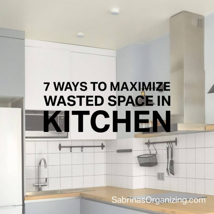 square image - title in center - small kitchen image