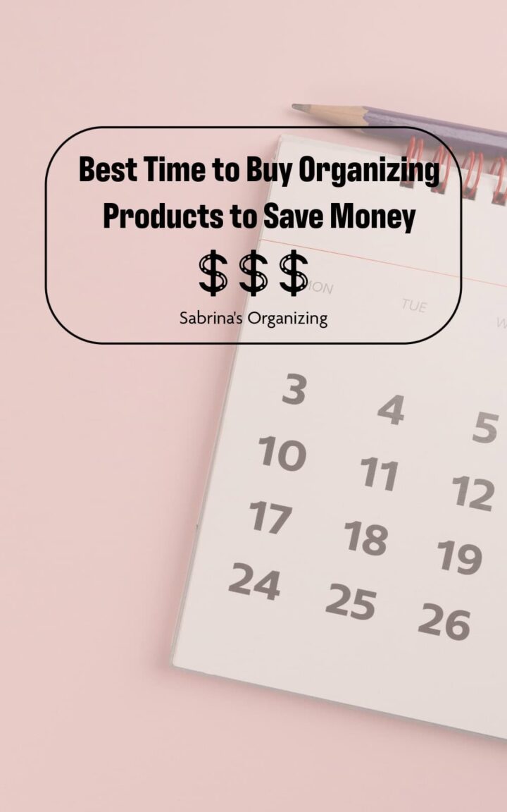 A pinterest image with the title of the post at the top center and monthly calendar in the background