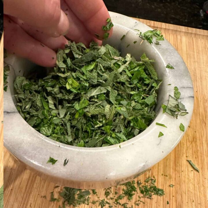 sage Parsley Thyme Mix in a bowl - square image