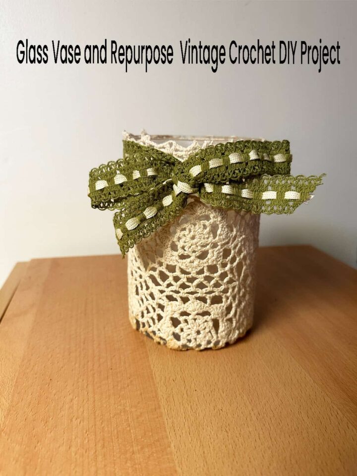 finish glass cylinder with a ribbon around the top - title at toe center of image - pinterest size image