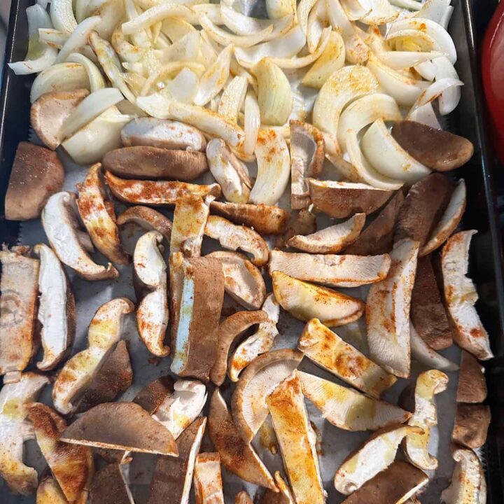 square image - added seasoning to mushroom and onion