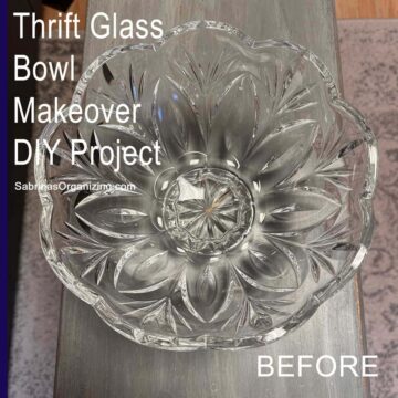 Glass bowl - before title of post at the top left corner - square image