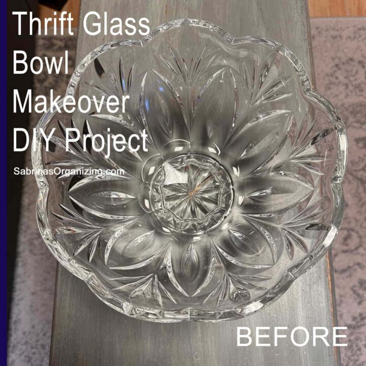 Glass bowl - before title of post at the top left corner - square image