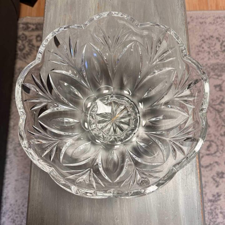 before glass bowl square image- it is on a table