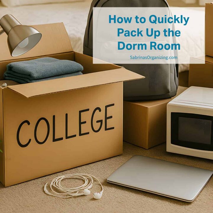 Square image - title at the top right - box that says college on it - cable, laptop, bag