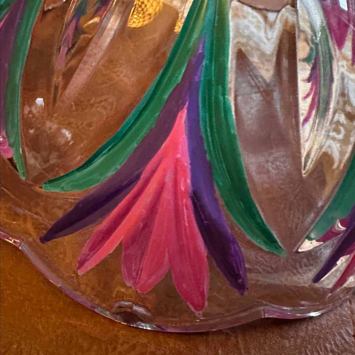 second layer paint of the flower on the bowl - square image -