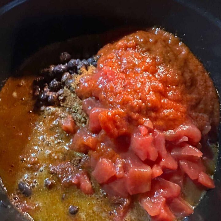sauces and other flavorings in a dutch oven square image