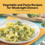 pasta and broccoli in a plate cooked - with the works vegetable and pasta recipes for weeknight dinners - square image
