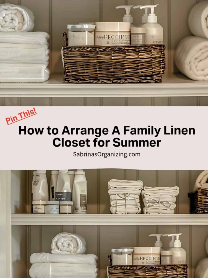 Organizing your linen closet will help you get your morning routine off to a good start by allowing you to find the supplies you need quickly. It will also save you money by preventing you from accidentally purchasing more items than you need. But what needs to be stored in this closet? This post will help you get it organized in the best possible way. I am also including the summer edits you can make to the linen closet, as well as what not to store there. Read on and learn more.